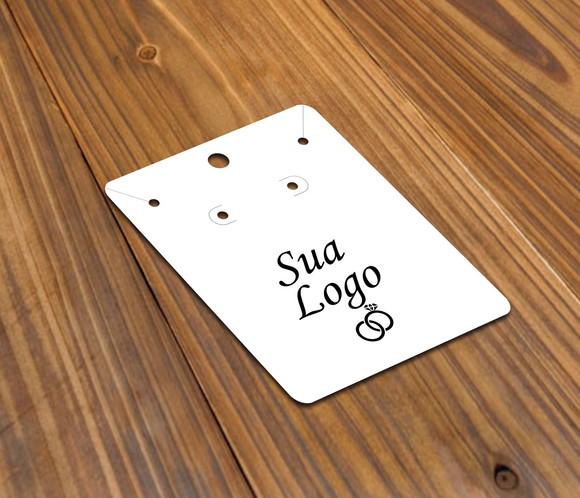 Tag Kraft para Brinco e Colar - Colocamos Seu Logo 5x4cm