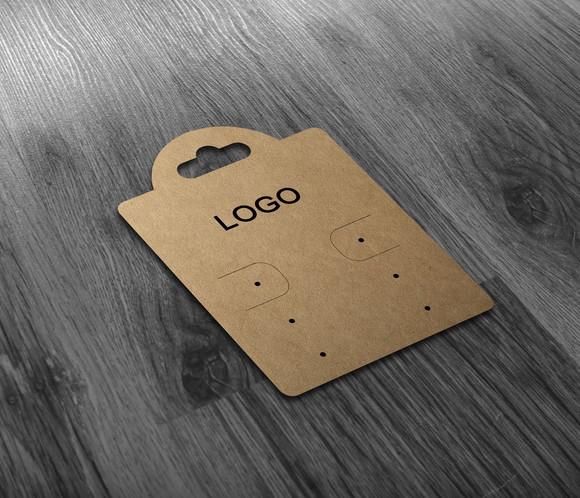 Tag Kraft Para Brincos - Colocamos Seu Logo 6x4,5cm