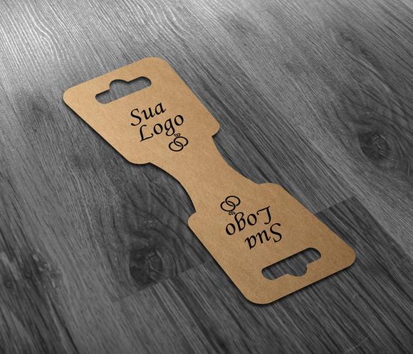 Tag Kraft Para Colar - Colocamos Seu Logo 15x5,5cm