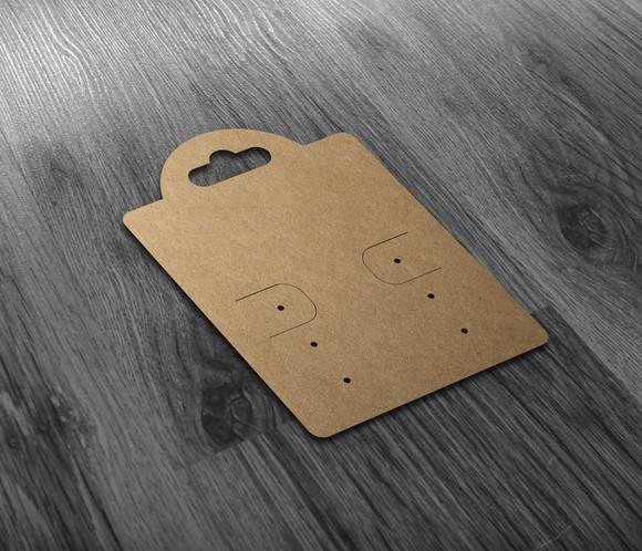 Tag Kraft Para Brincos Sem Personalização 6x4,5cm Sim