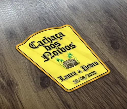 Adesivo 20 ml Cachaça dos Noivos Garrafinhas Lembrança