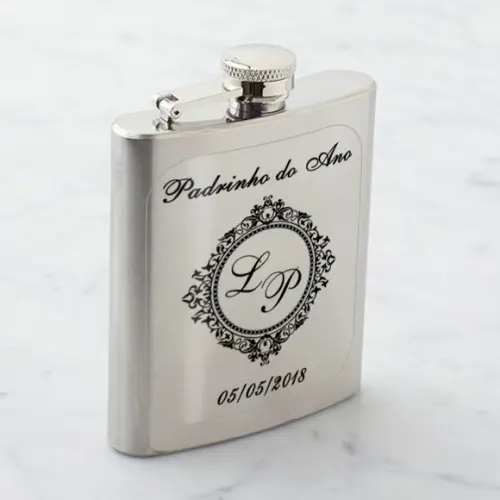 Adesivo 220 a 230 ml Cantil Whiskey do Padrinho Transparente
