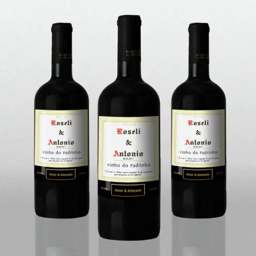 Adesivo 245 ml Vinho do Padrinho Rótulo Adesivo