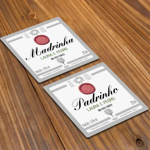 Adesivo 275ml Gin do Padrinho e Madrinha Rótulo
