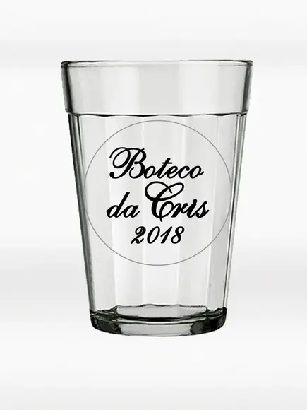 Adesivo 3,5x3,5 cm Transparente p/ Copos Prova D'água