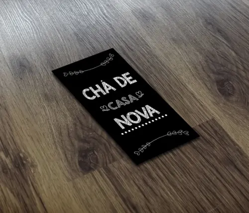 Adesivo 4,5X2,5cm Mini Tubete - Chá de Casa Nova - Black