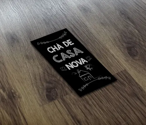 Adesivo 4,5X2,5cm Mini Tubete - Chá de Casa Nova - Black