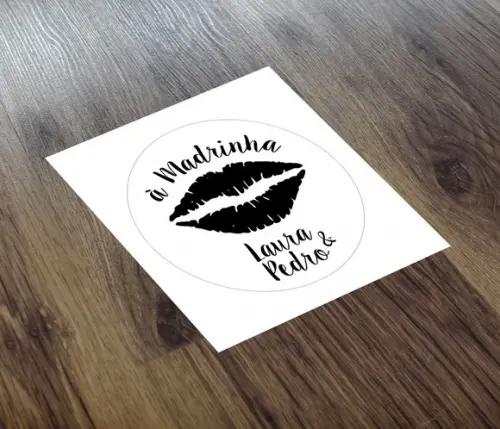 Adesivo 4x4cm Bigode e Boca Transparente a Prova D'água