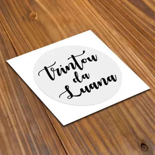 Adesivo 4x4cm Trintou Transparente a Prova D'água