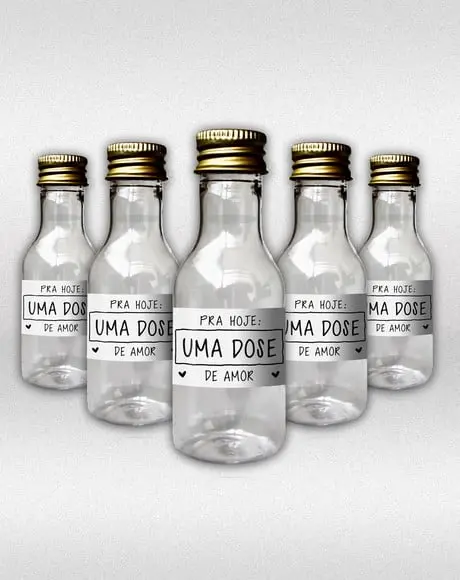 Adesivo 50 ml Uma Dose de Amor Garrafinhas Lembrança