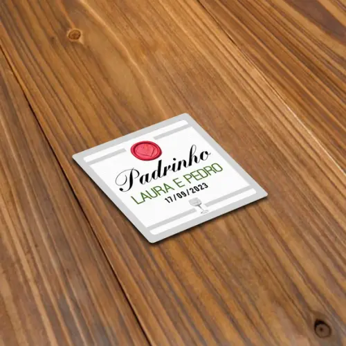 Adesivo 50 ml Padrinho e Madrinha Gin Garrafinhas Lembrança
