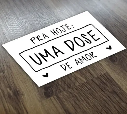 Adesivo 50 ml Uma Dose de Amor Garrafinhas Lembrança