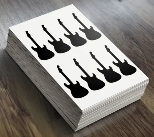 Adesivo de Lousa Guitarra 8x3 cm