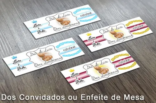 Adesivo de Pote 120 ml - Doce de Leite - Casamento