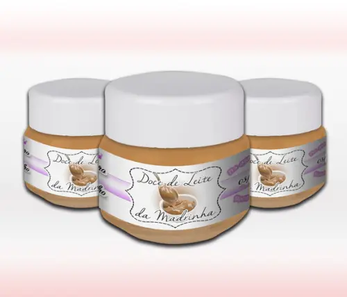 Adesivo de Pote 120 ml - Madrinha - Doce de Leite Casamento