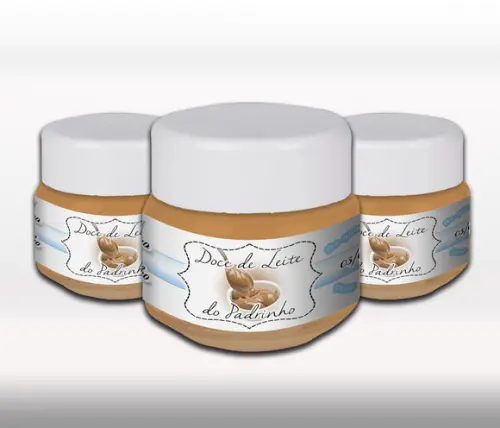 Adesivo de Pote 120 ml - Padrinho - Doce de Leite Casamento