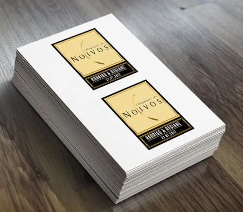 Adesivo Mini Champagne dos Noivos Rótulo 187 ml