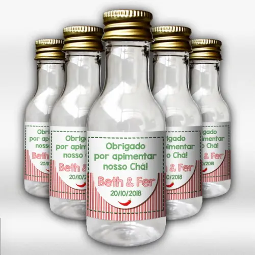 Adesivo Obrigado Por Apimentar Garrafinhas Lembrança 50 ml