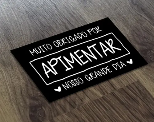 Adesivo Obrigado Por Apimentar Garrafinhas Black 100ml