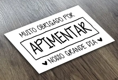 Adesivo Obrigado Por Apimentar Garrafinhas Lembrança 50 ml