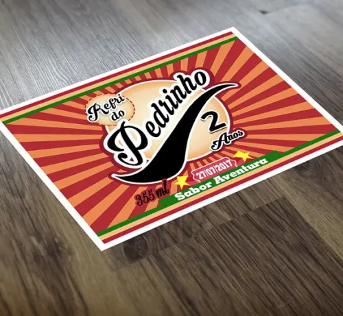 Adesivo Refri do Aniversário - Rótulos 355ml