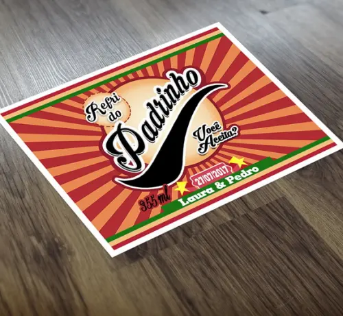 Adesivo Refri do Padrinho - Rótulos 355ml