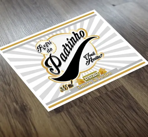 Adesivo Refri do Padrinho - Rótulos 355ml