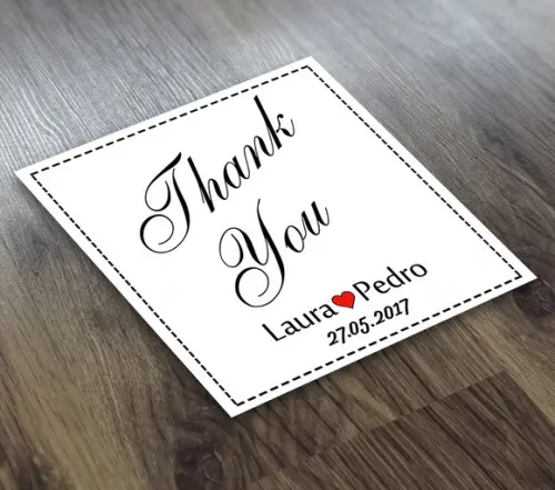 Adesivo Thank You - para Garrafinhas 50ml