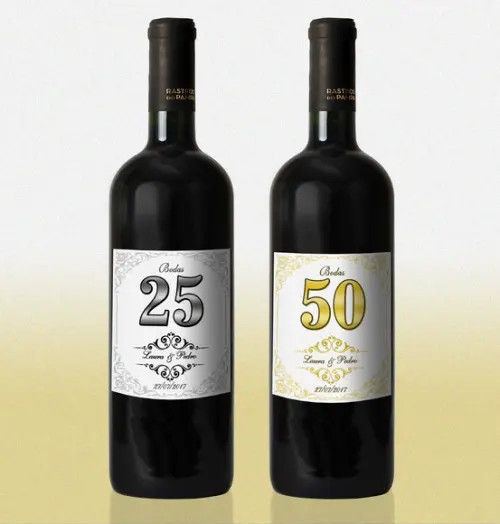 Arte Digital Vinho das Bodas 25 ou 50 Anos
