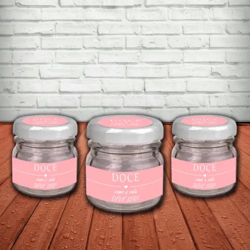Kit Adesivo + Tag - Doce como a Vida - MINI Papinha 40gr