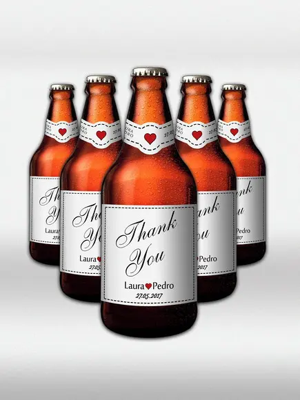 Kit Rótulo de Cerveja - Thank You 300ml