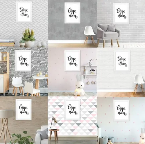 Mockup Quadro Preto ou Branco 10 Cenários Criação de Anuncio