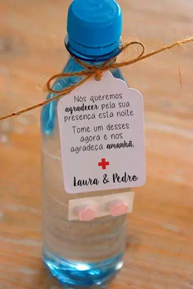 S Tag 5x3cm Branca Agradeça Amanhã Aspirina Ressaca