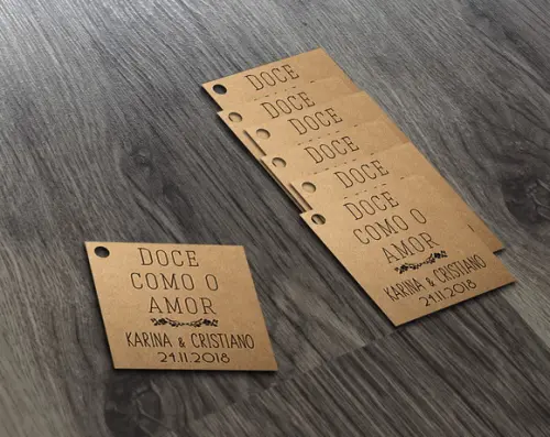 S Tag Kraft - Doce como o Amor - 4,5x4,5cm