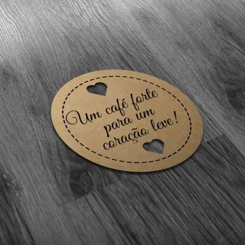 S Tag Kraft 4x4cm Um Café Forte