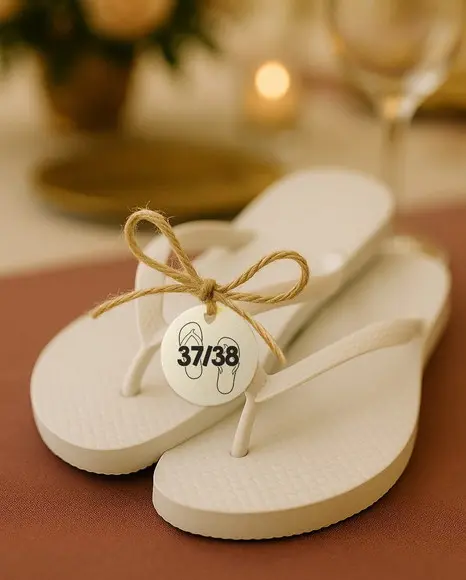 Tag 3,5x3,5cm Numeração de Chinelo Casamento Festas