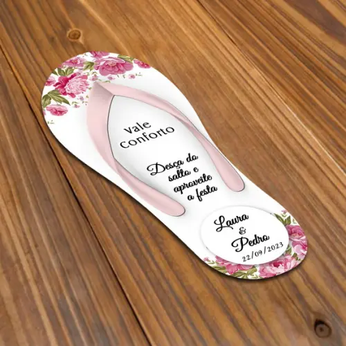 Tag 9x4cm Vale Conforto Casamento Boteco Festas Chinelo