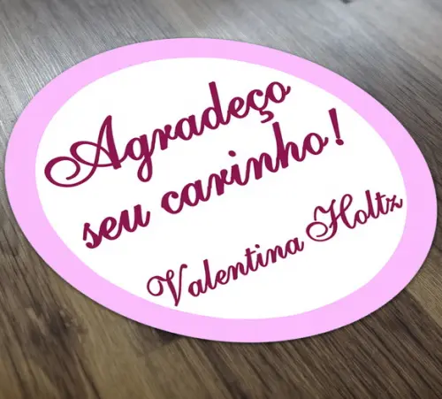 TAG Adesiva 4x4 cm Agradecimento