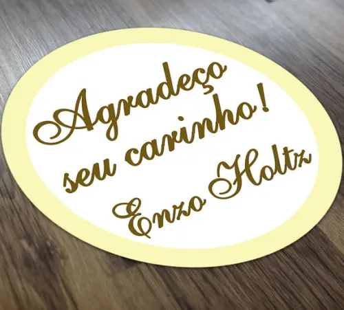 TAG Adesiva 4x4 cm Agradecimento