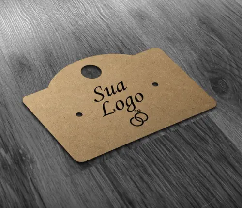 Tag Branca 4,5x3,5 cm Para Brinco - Colocamos Seu Logo