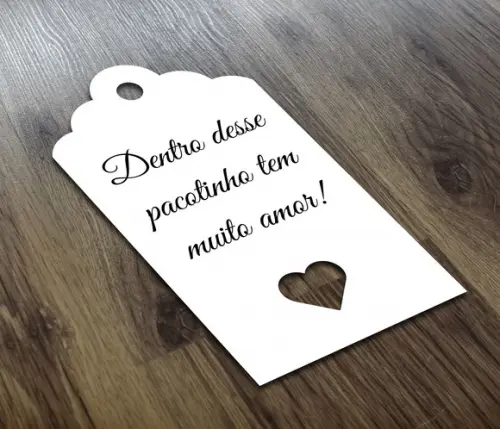 Tag Branca 7x4cm e Sisal Dentro Desse Pacotinho Tem Muito