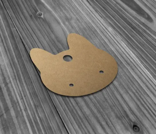 Tag Branco Gato 4,5x4,5 cm Para Brinco SIM