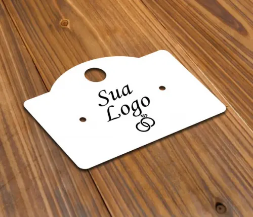 Tag Kraft 4,5x3,5 cm Para Brinco - Colocamos Seu Logo