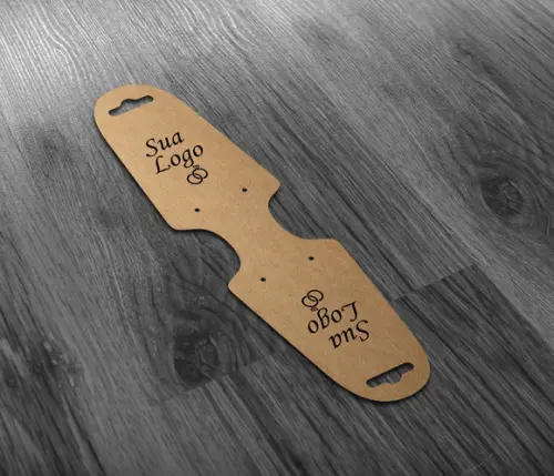 Tag Kraft Para Brinco E Colar - Colocamos Seu Logo 18x4,5cm