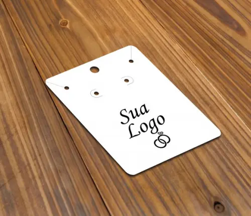 Tag Kraft para Brinco e Colar - Colocamos Seu Logo 5x4cm