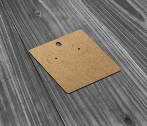 Tag Kraft Para Brinco Sem Personalização 4,5x4,5cm Sim