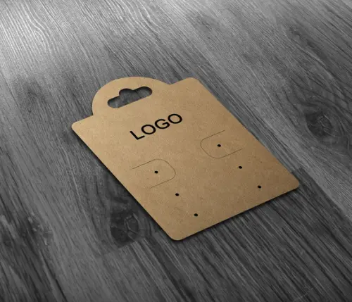 Tag Kraft Para Brincos - Colocamos Seu Logo 6x4,5cm