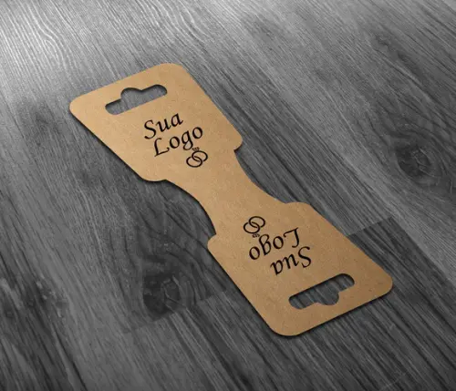 Tag Kraft Para Colar - Colocamos Seu Logo 15x5,5cm