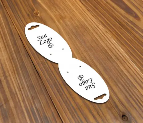 Tag Para Brinco E Colar - Colocamos Seu Logo 18x4,5cm