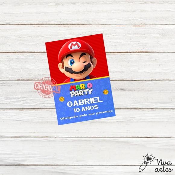 Arte Digital - Tag Lembrancinhas Mario Bros